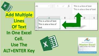 How To Enter Multiple Lines in One Excel Cell. Press Enter In A Cell.