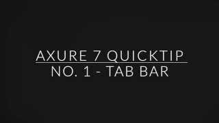 ENG Axure 7 Quicktip No. 1 - Tab Bar