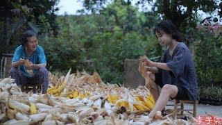 金黄的季节，载满了收获的喜悦和玉米的香甜Golden seasonfull of pleasure of harvest and sweetness of corn  LiziqiChannel