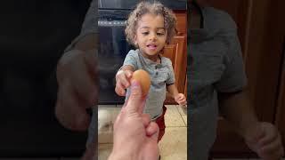 Give toddler an egg challenge #shorts