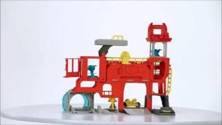 Smyths Toys - Playskool Heroes Transformers Rescue Bots Griffin Rock Firehouse Headquarters