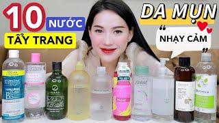 Phần 2 10 Nước Tẩy Trang SIÊU RẺ cho Da Dầu Mụn Nhạy cảm 120k NỬA LÍT 