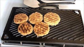 Salmon Patties from canned salmon on the lodge cast iron griddle