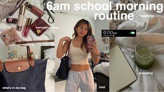 my 6am school morning routine as a college student *productive and realistic*