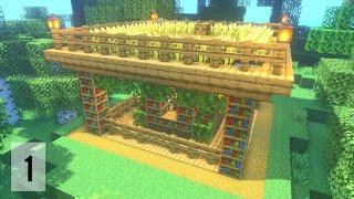 Minecraft - Survival Ideas #1 Bookshelf House or Frustating Librarian House