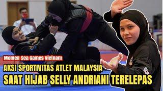 Respek Atlet Malaysia saat Hijab Atlet Silat Indonesia terlepas Momen hijab Selly Andriani terlepas