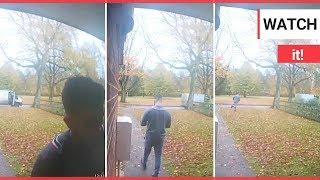 Amazon deliveryman chases after his van  SWNS TV