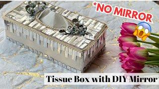 Diy Tissue BoxHow To Decorate Tissue BoxDiy MirrorEasy HomeDecorEmpty Plastic wrapper Reuse Idea