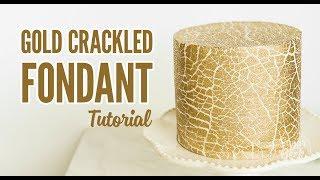 Gold Crackled Fondant Technique   Sugar Geek Show