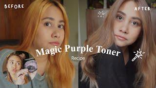 How i fix my brassy orange hair at home with homemade purple toner. Works like MAGIC