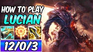 HOW TO PLAY LUCIAN ADC & CARRY  Best Build & Runes  Diamond Player Guide  League of Legends  S14