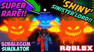 I GOT THE *SHINY* SINISTER LORD SECRET PET IN BUBBLE GUM SIMULATOR Roblox