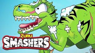 The Dino Ice Age Smash Race Begins  SMASHERS Series 3 Episode 1  Shows For Kids