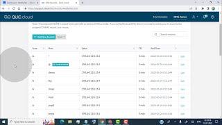 How to Edit Website DNS Zone from quic cloud