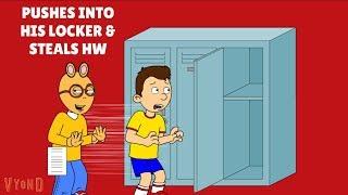 Arthur Pushes Caillou Into His Locker To Keep Him LockedSteals His HomeworkSuspended
