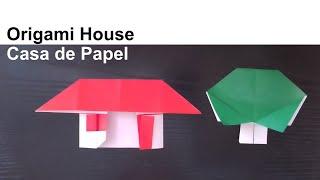 How to Make an Origami Paper House  Handmade Crafts - Cómo Hacer una Casa de Papel