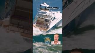 Waves hit big boats too Captain Reacts. Credit @WavyBoats #boat #sailing #boatlife