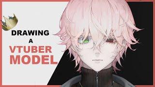 Speedpainting a Male Vtuber Model  theCecile