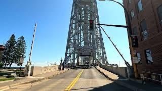 Duluth City in Minnesota Streets & Aerial Lift Bridge 4K