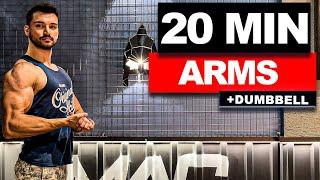 20 Min Arms Workout  Get HUGE Biceps & Triceps with dumbbell  velikaans