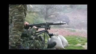 MG3 machine gun firing.