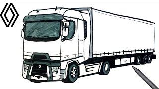 Easy Drawing Renault Truck I Kolay Renault Tır Çizimi I Tır Nasıl Çizilir?