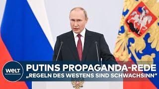 PUTINS PROPAGANDA-REDE zur Annexion besetzter Gebiete in der Ukraine  WELT DOKUMENT