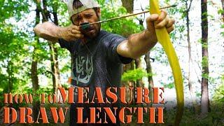 How to measure draw length on a long bow recurve or self bow.