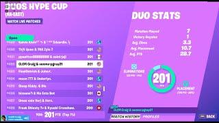 My First Ever Duos Hype Cup