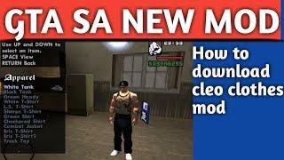 how to download & install gta sa cleo clothes Changing  mod  with game play pc   TECHJATIN