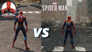 SPIDERMAN WEB OF SHADOWS VS MARVELS SPIDERMAN REMASTERED GAMEPLAY COMPARISON