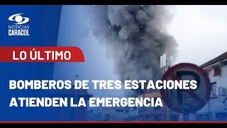 Grave incendio en San Victorino centro de Bogotá