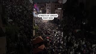 Streets of Jordan FLOOD With Protestors for Palestine  MUSLIM