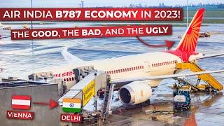 BRUTALLY HONEST  Air India ECONOMY from Vienna to Delhi on their BOEING 787-8 after TATA takeover