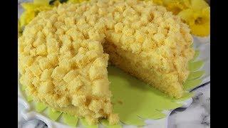 Mimosa Cake for International Womens Day Yellow Cake with Vanilla Custard.