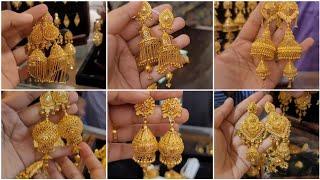 Latest Gold Earrings Design with Weight and Price ll Sone ka Earrings Designs ll Gold Jhumka Design