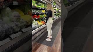 hot girl grocery cucumber