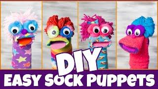 How to Make Sock Puppets  Fast and Easy DIY  Fun Sock Creations