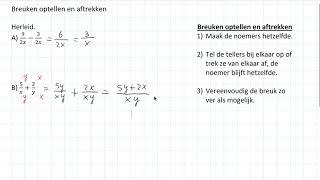 Breuken optellen en aftrekken 3 HAVO