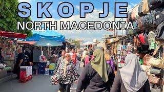 Walking in Skopje Capital city of North Macedonia  4K HDR Walking Tour