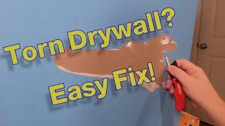 How To Fix Torn Drywall Watch This First