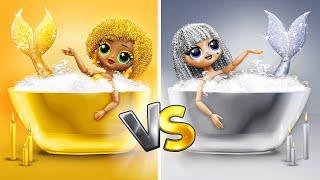 Golden Girl vs Silver Girl  30 LOL OMG Hacks and Crafts