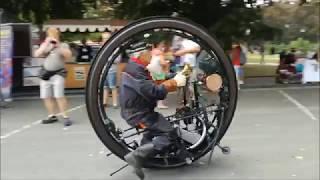 Monowheel Motorcycle 1894 - Einrad Motorrad on steam show 2018