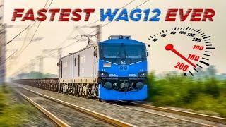 Indias Most Powerful Locomotive WAG12 Fastest Speed Ever Recorded  WAG12  Indian Railways