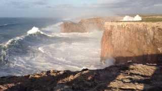 Hercules 2014 Huge waves in Sagres Portugal Cabo São Vicente 6114