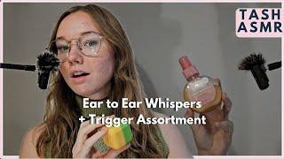 ASMR Binaural Mics Whispering Tapping + Scratching Triggers