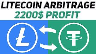 Crypto Arbitrage  New Strategy Trading Litecoin  2200$ Profit  Arbitrage Trading LItecoin