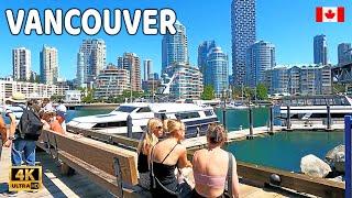  【4K】️ Downtown Vancouver & Granville Island. BC Canada. Sunny Day. Travel Canada. July 2024.