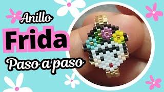 cómo hacer anillo de Frida en miyuki paso a paso