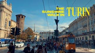 Lively City Center of Turin Italy Walking Tour - 4K